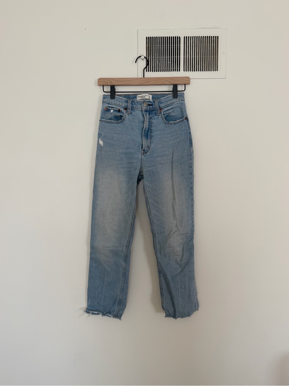 Abercrombie The Ankle Straight Ultra High Rise Jeans 25 Short